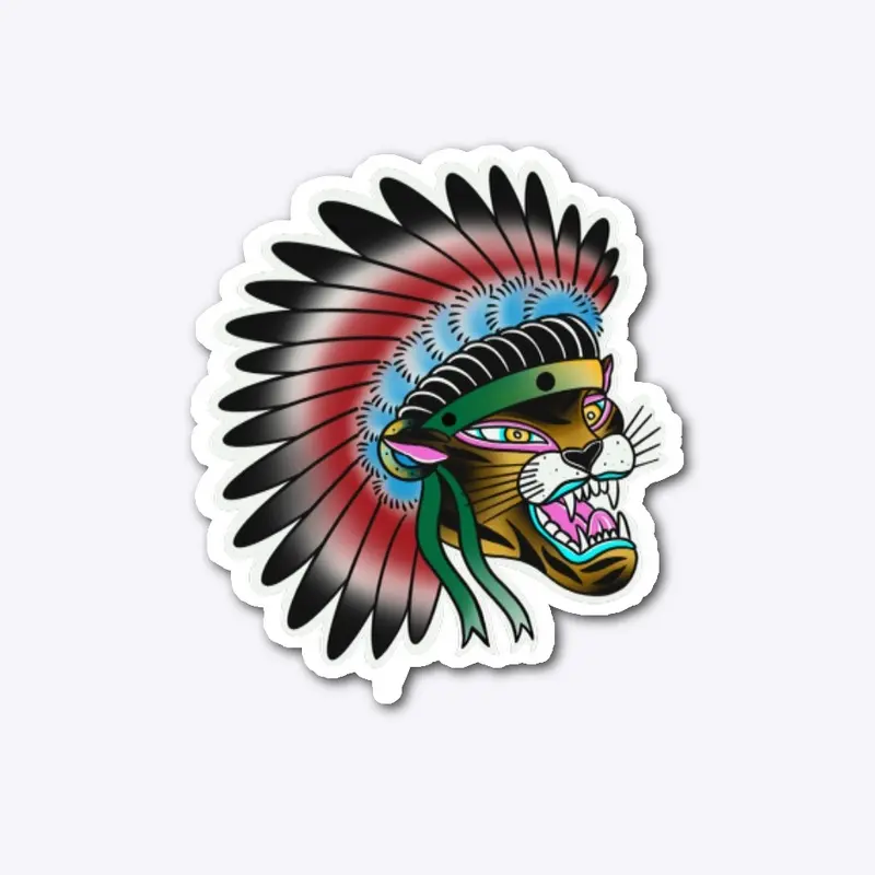 Tiger Tattoo Design w/ Headdress Hoodie